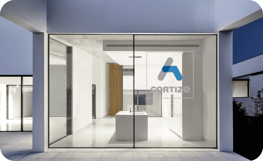 Baie coulissante aluminium Cortizo COR Vision Plus sur mesure