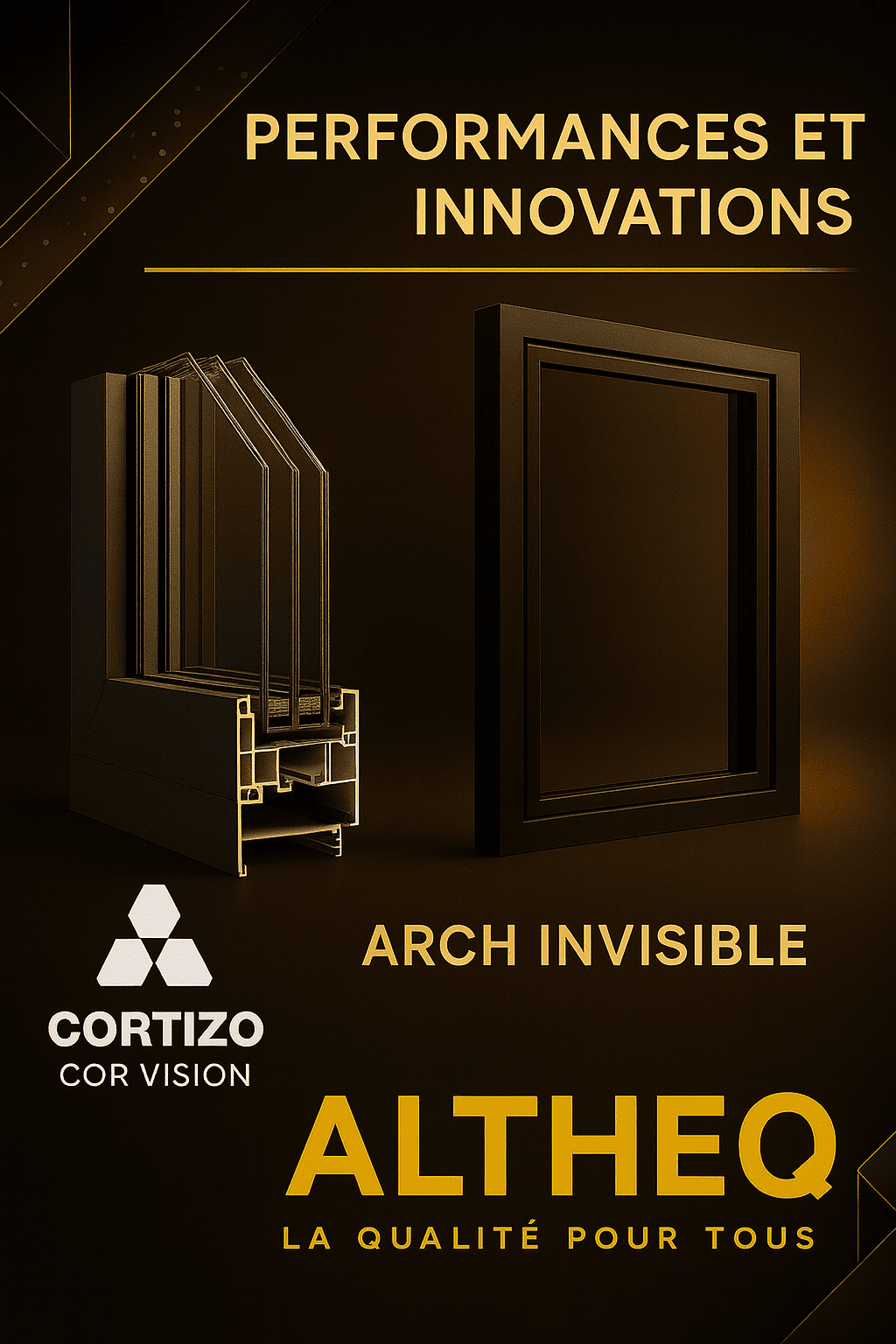 CORTIZO Aluminium : design moderne, performances et innovations (ARCH Invisible & COR Vision)