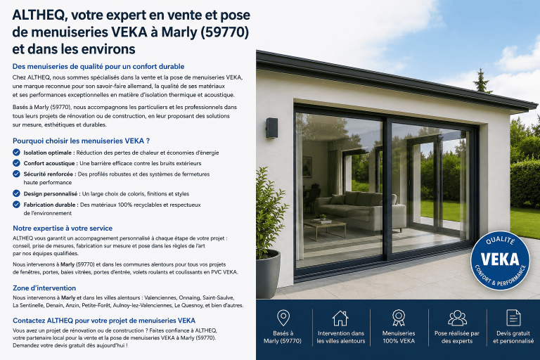 Vente et pose de menuiseries VEKA à Marly : faites confiance à ALTHEQ
