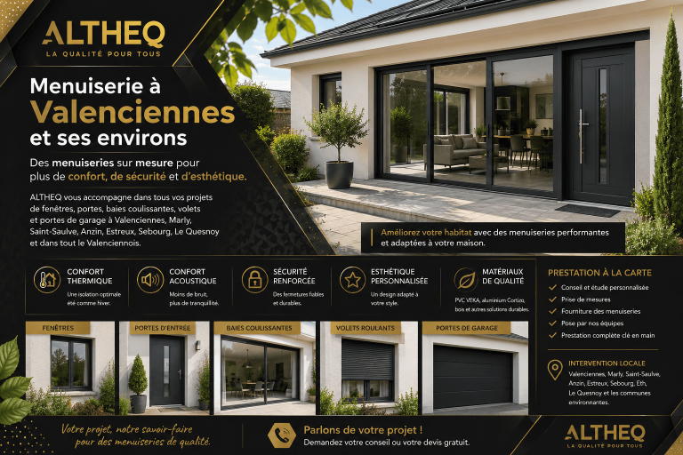 Menuiserie à Valenciennes et ses environs : rénover ses fenêtres, portes et fermetures avec les bonnes solutions