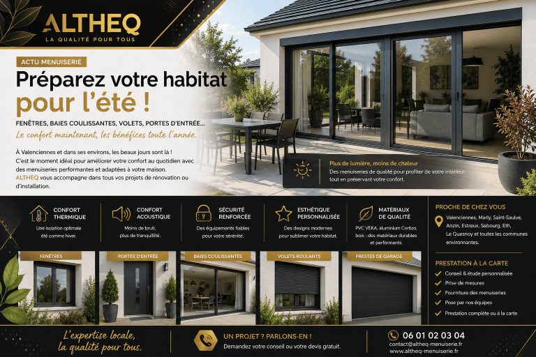Préparer sa maison pour les beaux jours : quel rôle jouent vos menuiseries à Valenciennes et ses environs ?
