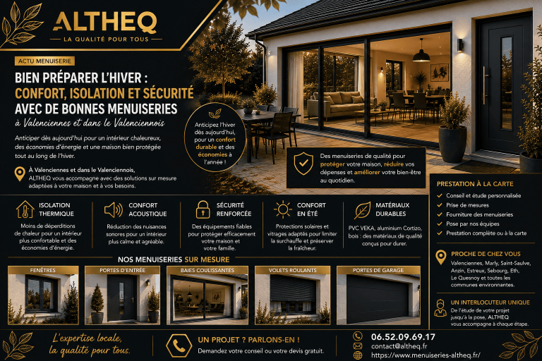 Bien préparer l’hiver : confort, isolation et sécurité avec de bonnes menuiseries à Valenciennes