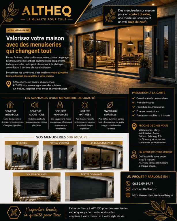 Valorisez votre maison avec des menuiseries qui changent tout à Valenciennes et dans le Valenciennois