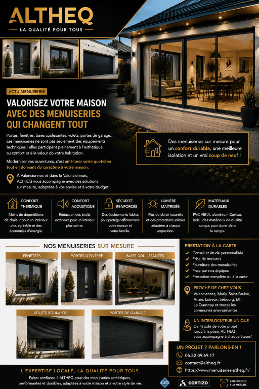 Valorisez votre maison avec des menuiseries qui changent tout à Valenciennes et dans le Valenciennois