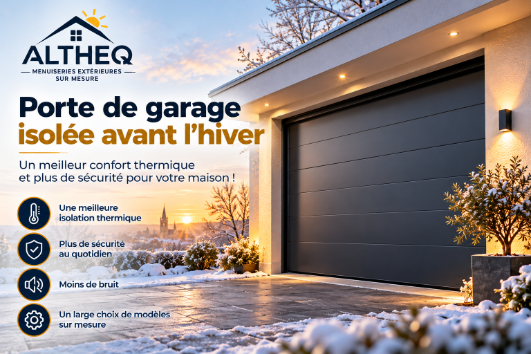 Porte de garage isolée à Valenciennes, Marly et Anzin : pourquoi la remplacer avant l’hiver ?